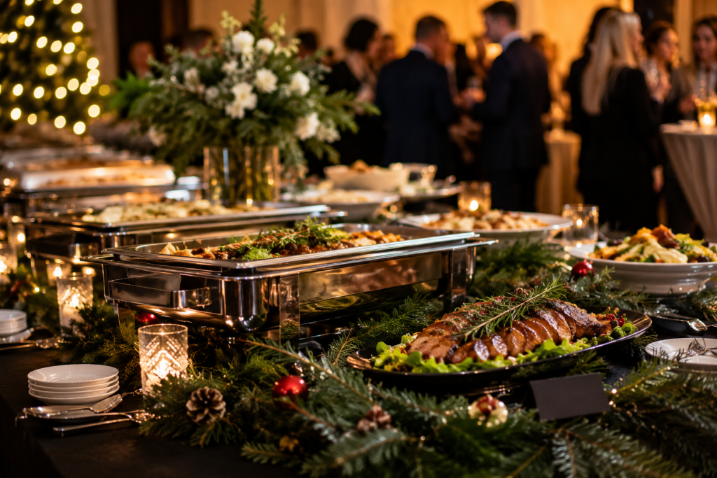 Wedding catering table